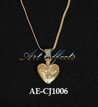Brass Gold Plated Heart Shape <b>Memorial</b> Ash Pendant for Human & Baby Ashes Eco-Friendly <b>Keepsake</b> Jewelry - Product Image 2