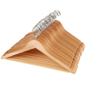 Premium 30-Pack Grade Lotus Natural Color Wooden Hangers Eco-Friendly FSC Certified ASCEND Clothes <strong>Racks</strong> <strong>Rails</strong> Multi-Color - Product Image 1