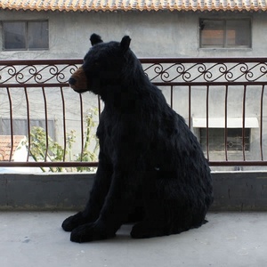 Di alta qualità di grandi dimensioni a grandezza naturale all'aperto decorazioni natalizie Unisex nero & bianco orso polare statua - Product Image 2