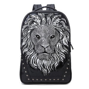 3D Fashion Unique <strong>Men</strong> <strong>Backpack</strong> Casual Wholesale PU <strong>Leather</strong> <strong>Backpack</strong> - Product Image 1