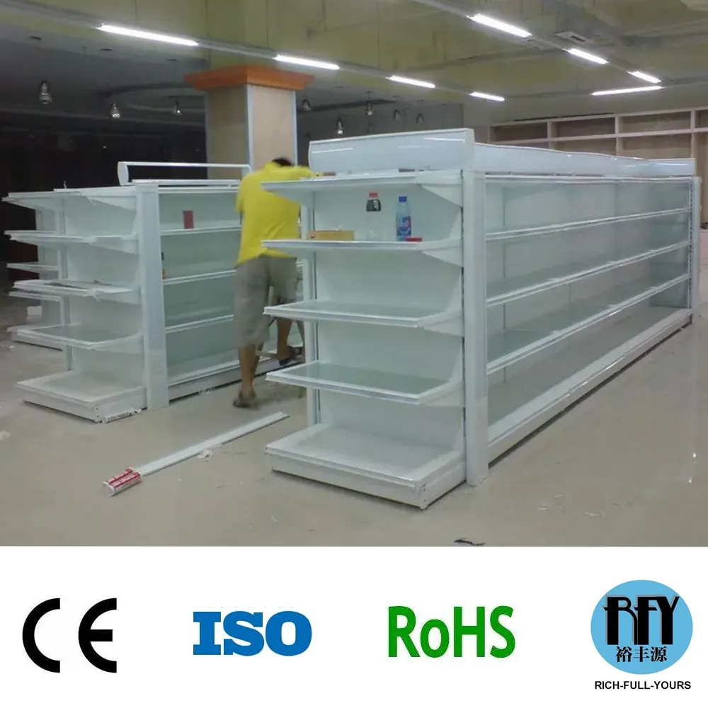 Good price widely used Beautiful Supermarket Shelf with LED light setting