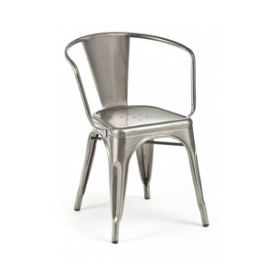 Chaise en cuivre bon marché d'occasion, style vintage français, style industriel, salle à manger, jardin, extérieur, cadre, <span class=keywords><strong>restaurant</strong></span>, salle à manger, meubles en fer - Product Image 2