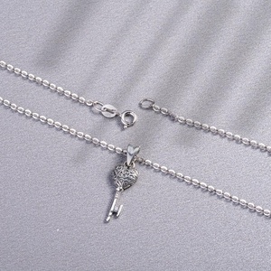 Merryshine अनुकूलन 925 स्टर्लिंग चांदी औरत से प्यार दिल कुंजी और ताला आकार का आकर्षण लटकन - Product Image 5