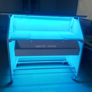 변색 LED 조명이 있는 휴대용 화이트 칵테일 바 - Product Image 1