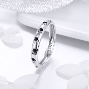 Anillos GR08 <span class=keywords><strong>de</strong></span> Plata <span class=keywords><strong>de</strong></span> Ley 925 <span class=keywords><strong>con</strong></span> Estampado <span class=keywords><strong>de</strong></span> Huellas <span class=keywords><strong>de</strong></span> Patas <span class=keywords><strong>de</strong></span> Mascotas para Mujer, Lindos Anillos <span class=keywords><strong>de</strong></span> Plata <span class=keywords><strong>con</strong></span> Huellas <span class=keywords><strong>de</strong></span> <span class=keywords><strong>Perro</strong></span> y Gato, Ideales para Bodas y Uso Diario - Product Image 5