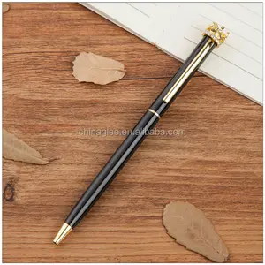 Customized popular wedding favors gifts metal pen hotel crystal crown ball pen