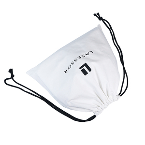 Bolsa de Lona de Algodón Reciclado con Cordón y Logotipo Impreso para Polvo - Product Image 3