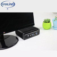 Komputer Server VPN Murah Intel 3865u Quad Core Firewall Mini PC Tanpa Kipas 6 Port LAN Router Mendukung Linux Pfsense Aes-ni