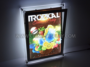 Crystal Acrylic <span class=keywords><strong>Edge</strong></span> Thắp Sáng Hộp Đèn <span class=keywords><strong>Led</strong></span> Khung Hình - Product Image 2