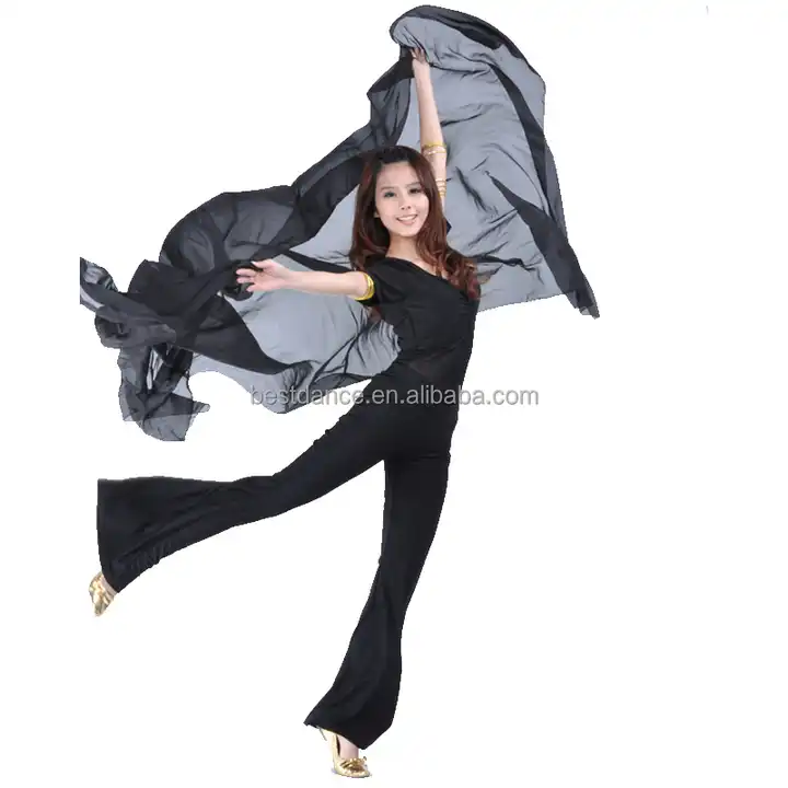 bestdance arabe bellydance costume voile châle sexy noir de danse du ventre  costume soie voile pour les femmes oem 8 couleurs