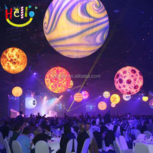 Inflable personalizado LED Luz Decoración inflable LED iluminación planeta - Product Image 1