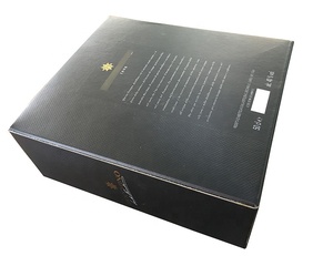 Scatole Personalizzate per Singole Bottiglie di Vino, Autoassemblanti, Pieghevoli, in Cartone Ondulato Riciclabile, Stampa Nera di Lusso per Whisky, Soda e Bevande Energetiche - Product Image 2