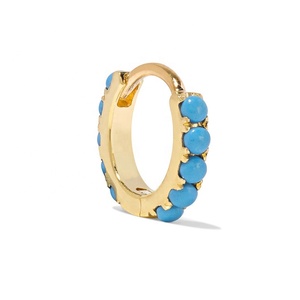 <span class=keywords><strong>Orecchini</strong></span> Huggie <span class=keywords><strong>cartilagine</strong></span> turchese da donna con cerchio in <span class=keywords><strong>oro</strong></span> 925 in argento - Product Image 3