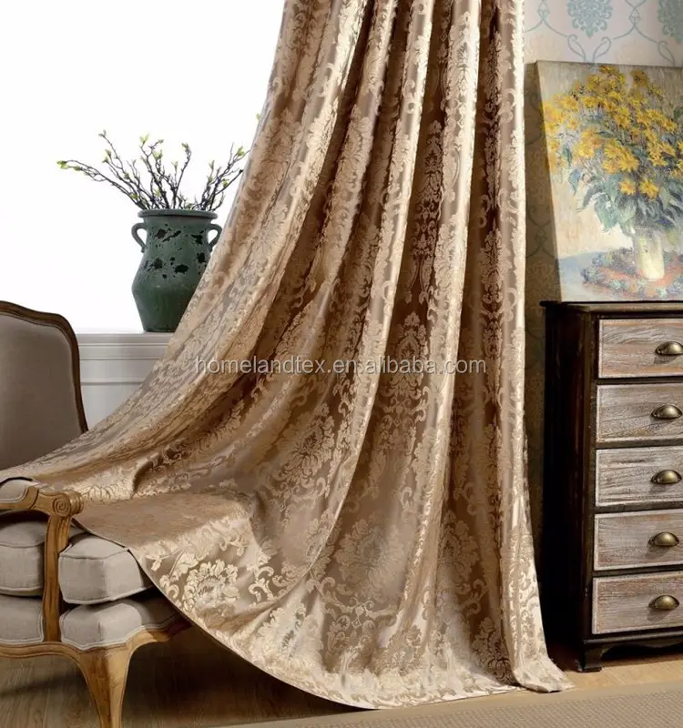 Jacquard Shade Window Blackout Curtain Fabric Modern Curtains for Living Room the Bedroom Kitchen Window Drapes