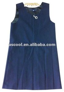 Resorte Superior de Poliéster Sin Mangas de <span class=keywords><strong>La</strong></span> Muchacha del Vestido de Uniforme Escolar - Product Image 1
