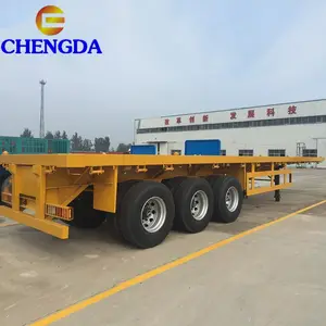 Chengda מותג חינם 30Ton 50Ton 20FT שטוחה 40FT מיכל קרוואן שטוחה למכירה