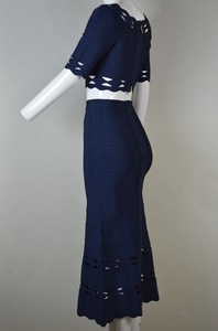 más caliente del vestido del vendaje kim kardashian, vestido de noche largo del bodycon - Product Image 3