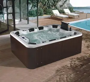 2020 新设计 5 人热水浴缸水疗便宜独立式户外按摩浴缸漩涡亚克力浴缸