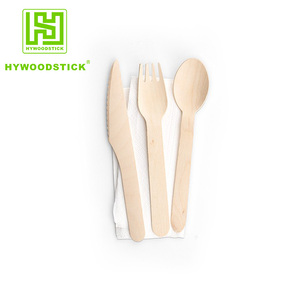 Juego de Cubiertos Desechables de Madera Ecológicos al por Mayor - Cubiertos de Abedul Biodegradables de Grado Alimenticio, Libres de BPA, Resistentes al Calor para Fiestas - Product Image 2