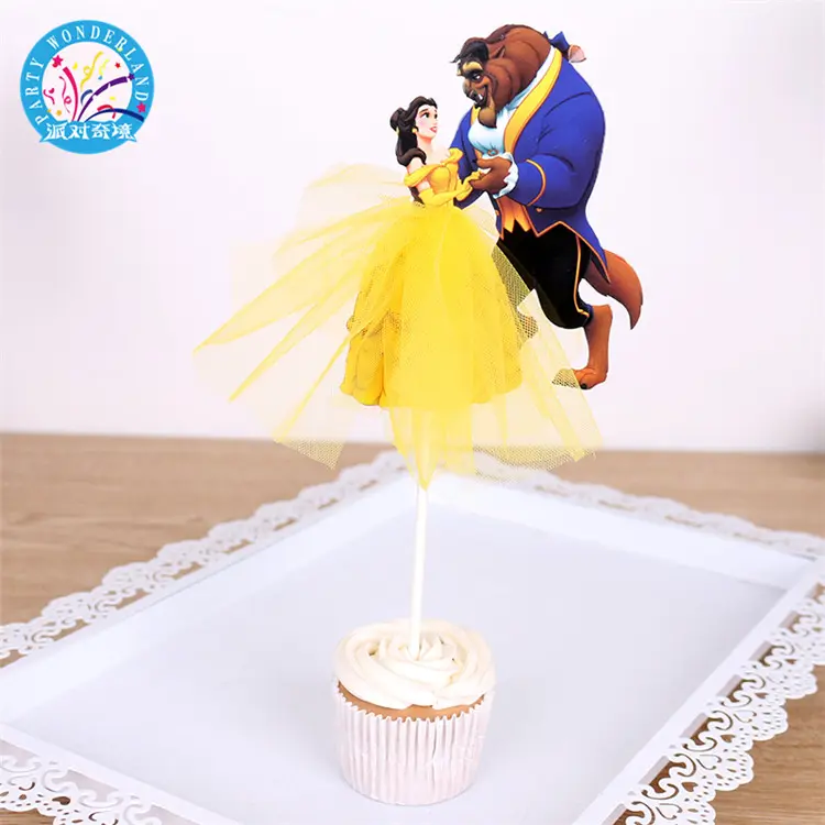 Chinese supplier new products 2023 girls birthday gifts wedding party decoration cartoon princess cake topper