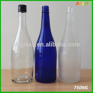 750 ml grande de estómago botella de vino de vidrio con tapa de aluminio - Product Image 3