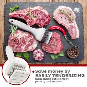 Outils de cuisson 3 Face Carré Steak attendrisseur avec aiguille en acier Inoxydable 2 en 1 De Viande et De Volaille Attendrisseur - Product Image 3