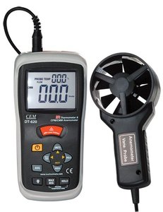 เครื่องวัดความเร็วลมแบบเทอร์โมแอนิมิเตอร์ รุ่น DT-620 <span class=keywords><strong>CFM</strong></span>/<span class=keywords><strong>CMM</strong></span> + เครื่องวัดอุณหภูมิอินฟราเรด - Product Image 1