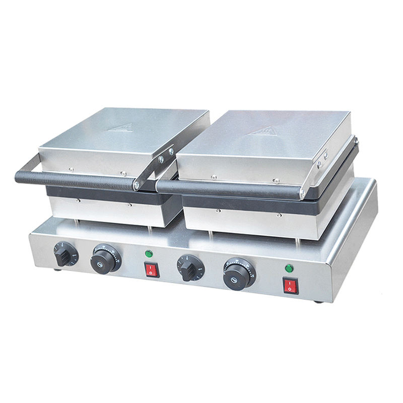 ダブルスクエア長方形ワッフルベイカー長方形ワッフルメーカーマシン