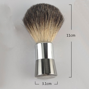 Tıraş sakal fırçası krom Metal erkek pirinç özelleştirilmiş kişisel bakım hediye saf porsuk Normal - Product Image 3