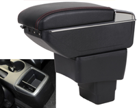 Nouvelle console de rangement universelle 2025 en cuir PU pour accoudoir avant avec porte-gobelet et chargeur USB