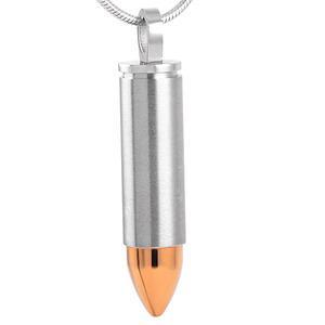 IJD2436 Mens Commercio All'ingrosso Dei Monili <span class=keywords><strong>Blank</strong></span> Engravable Keepsake pendenti In Acciaio Inox proiettile Cremazione Urna Keepsake memoriale Per Cenere - Product Image 4