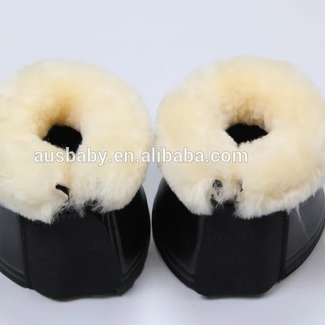 Horse bell boots Synthetic leather sheepskin