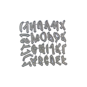Ensemble de 26 matrices en acier au carbone pour l'<span class=keywords><strong>alphabet</strong></span> majuscule, matrices de découpe de <span class=keywords><strong>métal</strong></span> pour la fabrication de cartes, <span class=keywords><strong>pochoir</strong></span> - Product Image 2