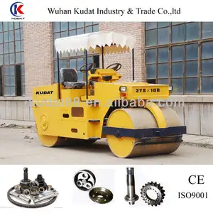 Kudat two wheels 2y8x10d static tandem road roller roller cn hub yellow kudat double drum roller ce iso new 20 295 410