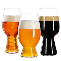 Service de table exquis OEM vente en gros gobelet à bière en verre soufflé à la main sans tige