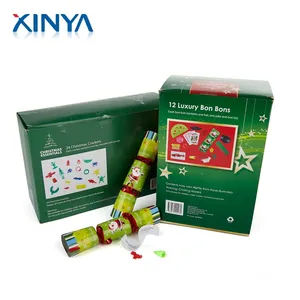 XINYA Commercio All'ingrosso Decorativo Personalizzato Di Natale Bon Bon di Cracker di Natale Per Bambini