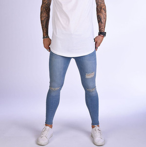 Custom No Name Men's Fashion <strong>Super</strong> <strong>Stretch</strong> Pantalones <strong>Jeans</strong> Men Blue Collection Tightest <strong>Jeans</strong> Pants - Product Image 3