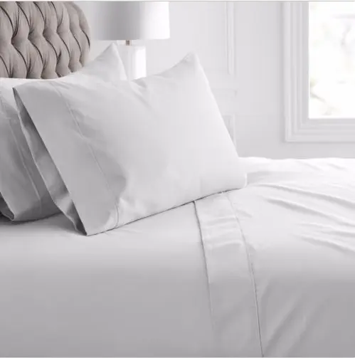 hotel bed linen sheets material 100% cotton white fabric roll
