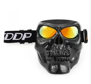 Novo estilo Vintage Acessórios Da Motocicleta Óculos de Motocross Óculos de proteção do Capacete máscara de Caveira Kinight Equipamentos