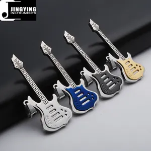 Bán Buôn Sáng Tạo Mini Nhạc Cụ Mặt Dây Chuyền, 316 Thép Không Gỉ Titan Mini Guitar Mặt Dây Chuyền Không Có Vòng Cổ