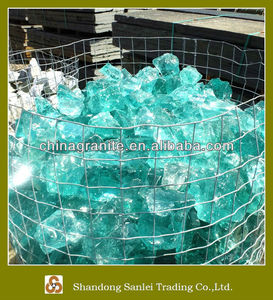 Natural slag ocean blue colored Glass Rock scenery - Product Image 2
