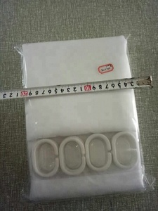 Customized Size Polyester White <strong>Waterproof</strong> Shower <strong>Curtain</strong> - Product Image 6