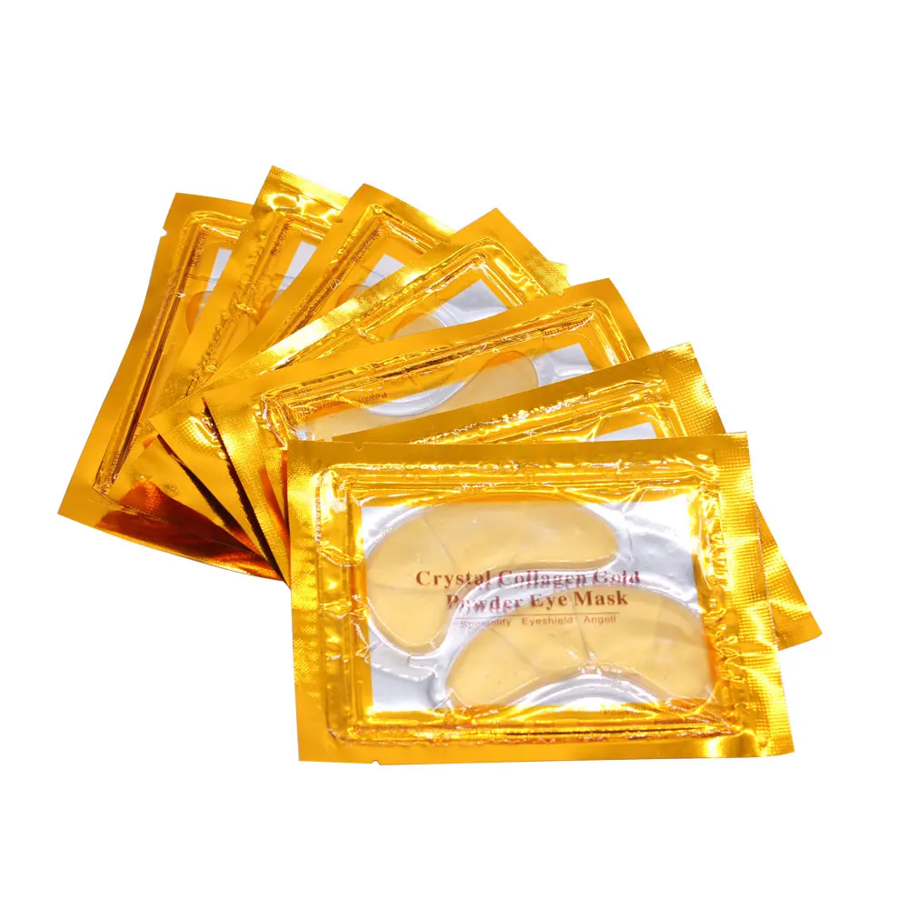 Natuurlijke Private Label 24K Vel Gel Schoonheid Huidverzorging Gold Crystal Collageen Oogmasker