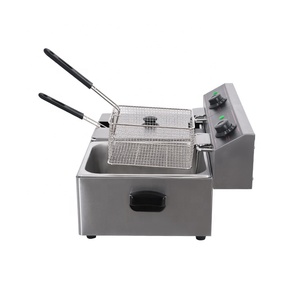 Eléctrico <span class=keywords><strong>de</strong></span> acero inoxidable 6 + 6L doble tanque freidora para <span class=keywords><strong>papas</strong></span> fritas francés <span class=keywords><strong>pollo</strong></span> <span class=keywords><strong>de</strong></span> patata - Product Image 3