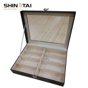 Bán Buôn Tốt Nhất Tùy Chỉnh Thiết Kế 4*2 Slots PU Da Sunglass Hộp Hiển Thị - Product Image 4