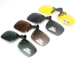 Clip On Flip Up Lente Polarizada Para Prescrição Óculos UV400 Óculos De Sol Sobre Óculos Pc Lentes Óculos De Sol