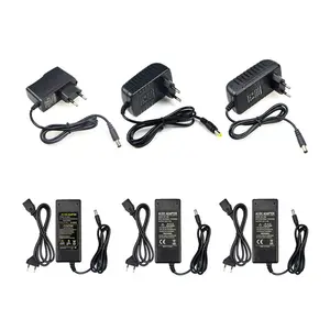 Adaptador conversor de alimentação, 100v-240v para dc 12v 1a 2a 3a 5a 6a 8a iluminação led transformadores fonte de alimentação carregador para luz de tira led