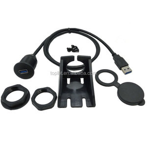 1M 3ft <span class=keywords><strong>USB</strong></span> 3.0アダプター延長ケーブル日付パネルマウントダッシュケーブルステレオコネクタとブレードシールド付き - Product Image 6