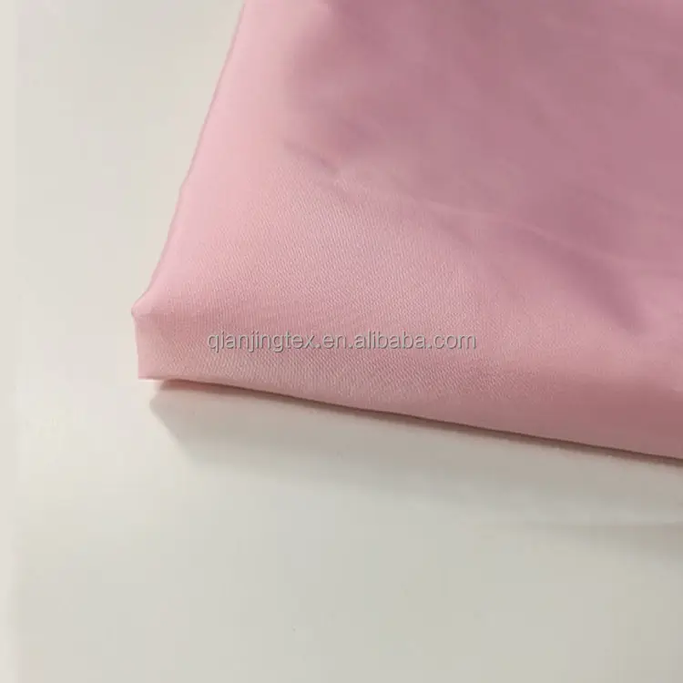160cm largura larga 50d macia handefeel 100% poliéster rosa tecido de taffeta de seda