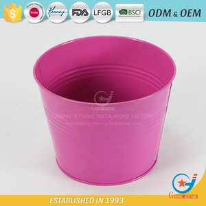 Plante décorative pot couvre en plein air de jardin en métal usine galvanisé pots - Product Image 2
